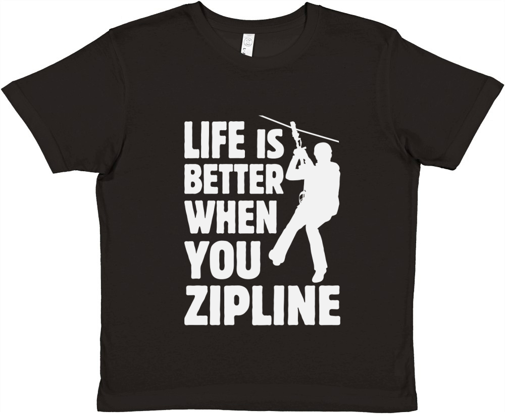 Life Is Better When You Zipline 03 Premium Kids Crewneck T-shirt