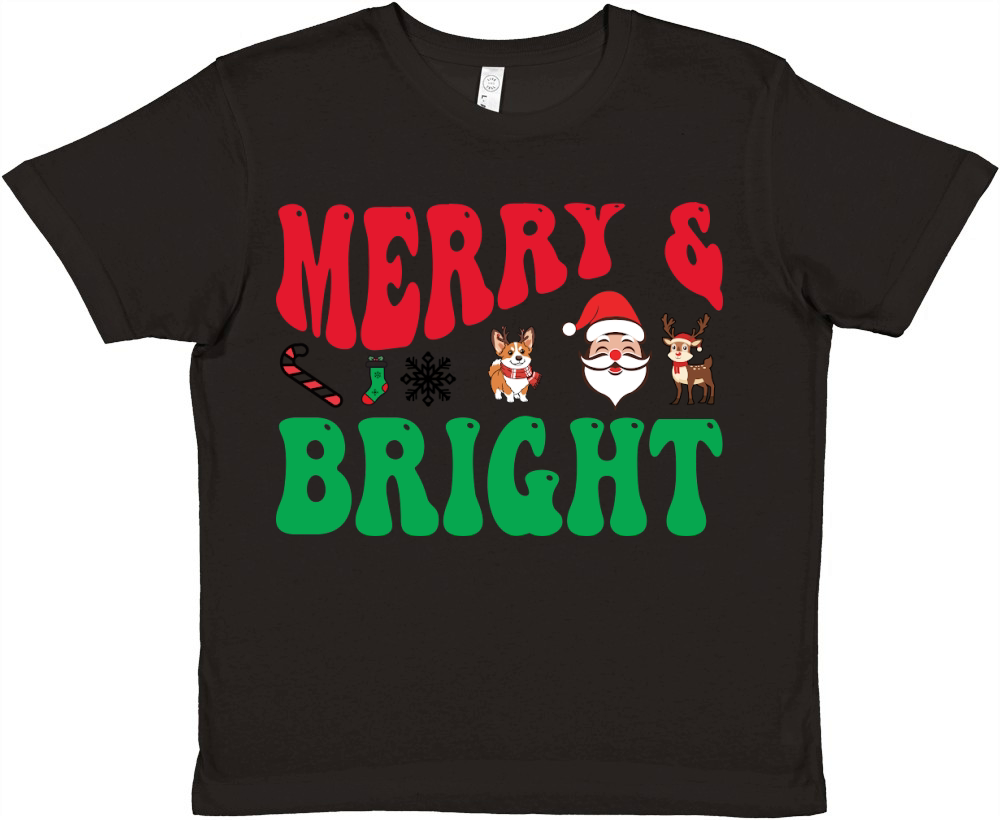 merry and bright 1 Premium Kids Crewneck T-shirt