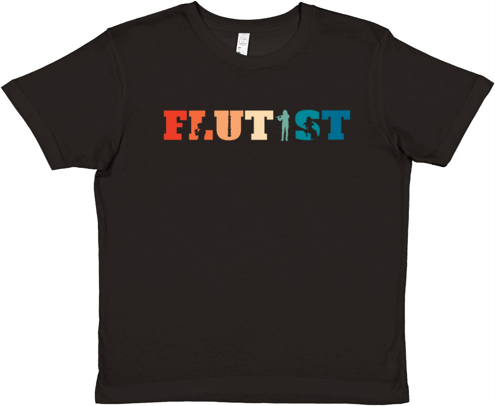 Retro Vintage Marching Band Flute Premium Kids Crewneck T-shirt