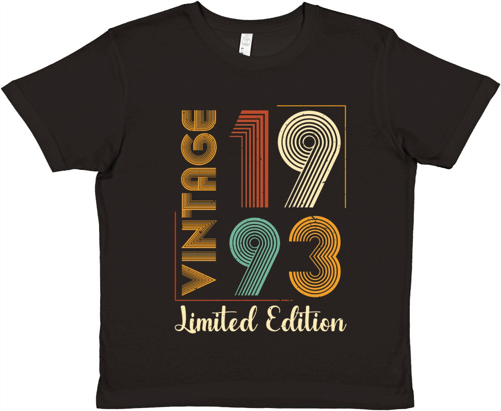 Vintage 1993 Limited Edition Birthday T Shirt Design (1) Premium Kids Crewneck T-shirt