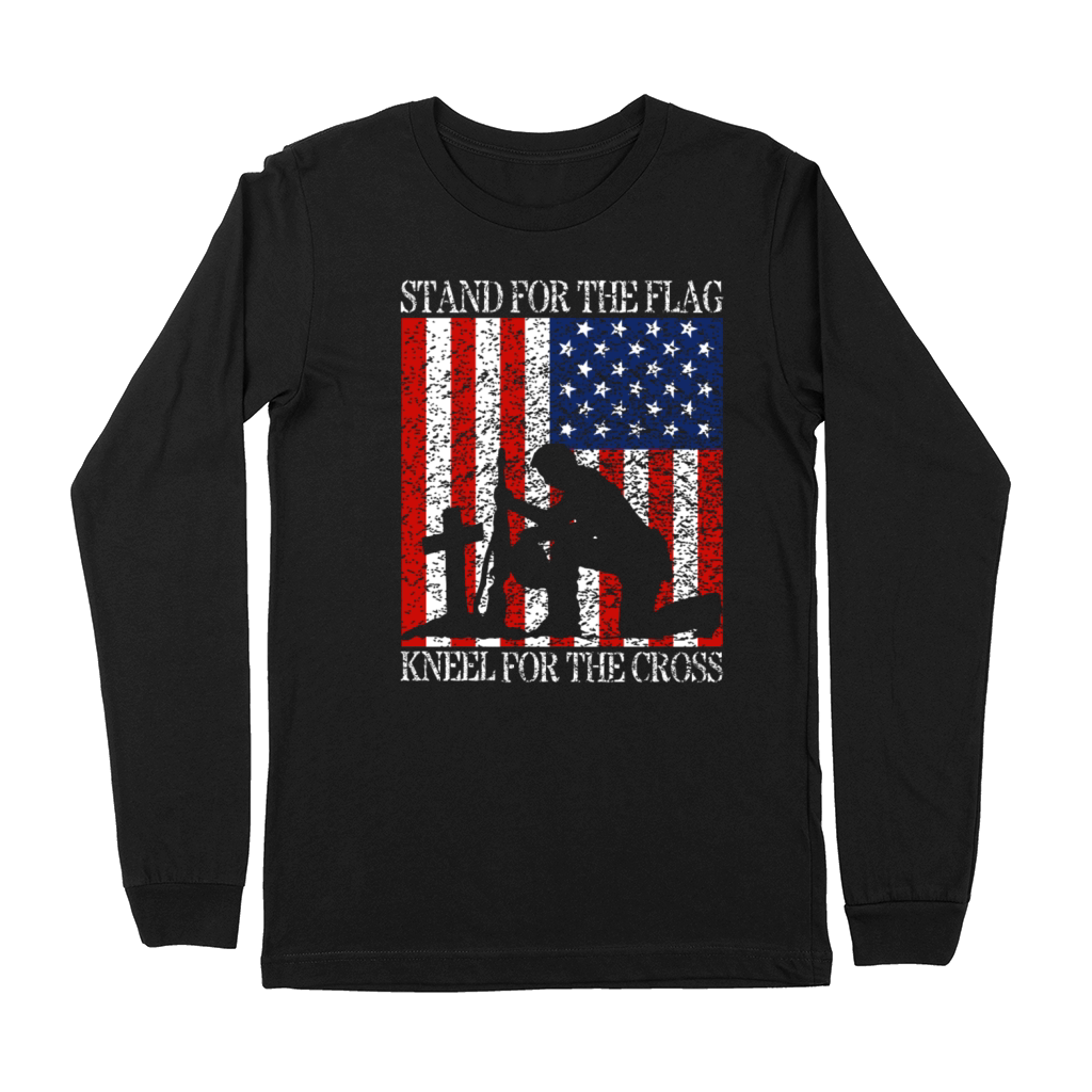 I Stand For The Flag And Kneel For The Cross Tee Premium Long Sleeve
