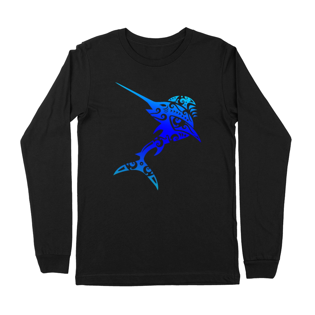 Maori Swordfish Polynesian Tribal Tattoo Gift Idea Premium Long Sleeve