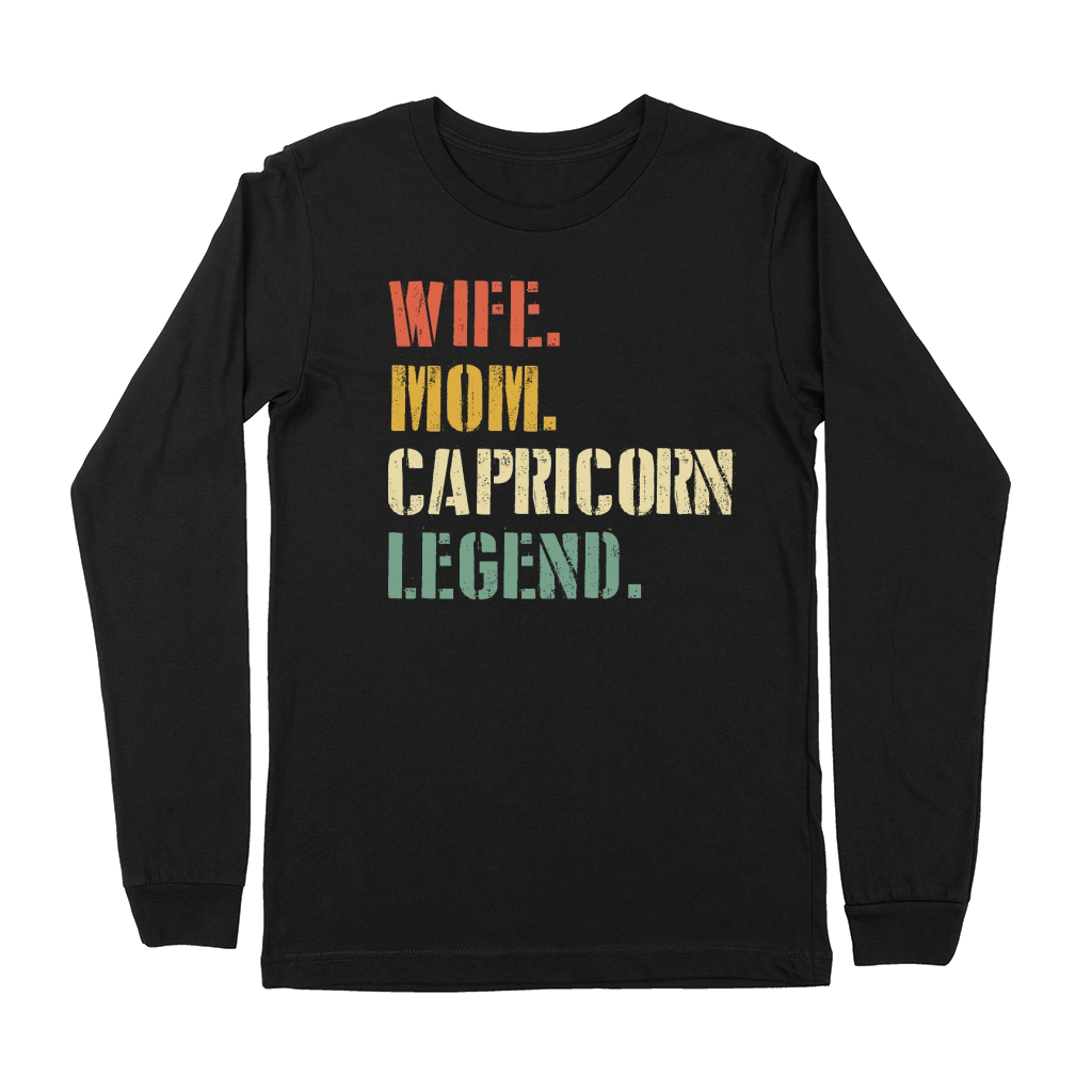 Wife Mom Capricorn Legend Zodiac Premium Long Sleeve