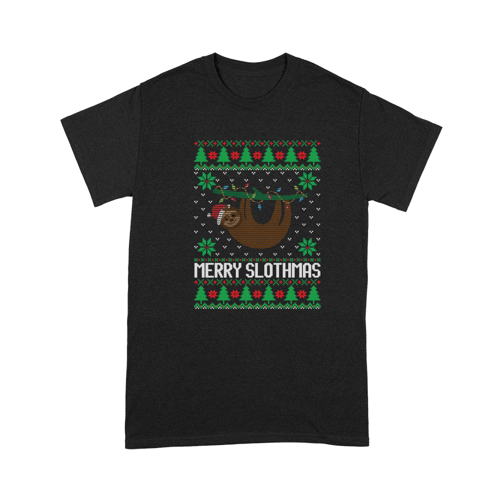 Merry slothmas funny ugly Christmas Premium T-shirt