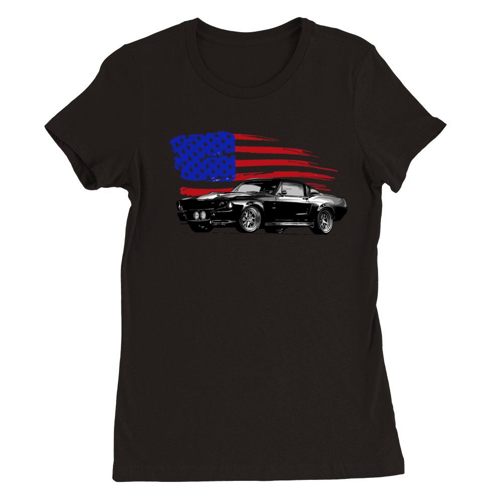 American Muscle Car Premium Womens Crewneck T-shirt