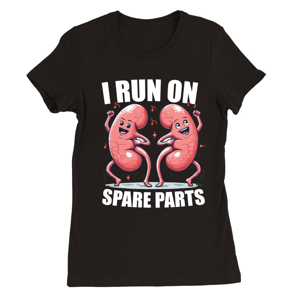 I run on spare parts Premium Womens Crewneck T-shirt