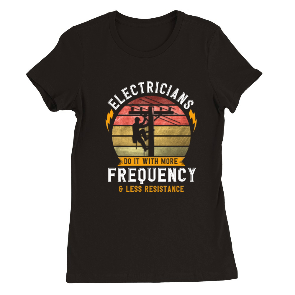Professional Electrician Electricial Worker Premium Womens Crewneck T-shirt