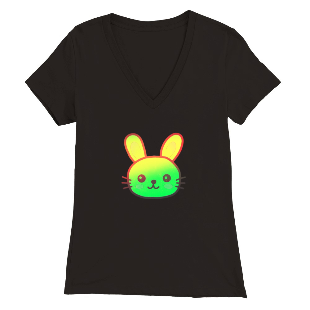 Colorful bunny Easter Bunny for easter bunny Premium Womens V-Neck T-shirt