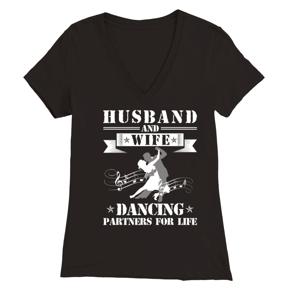 Husband And Wife Dancing Partners Premium Womens V-Neck T-shirt