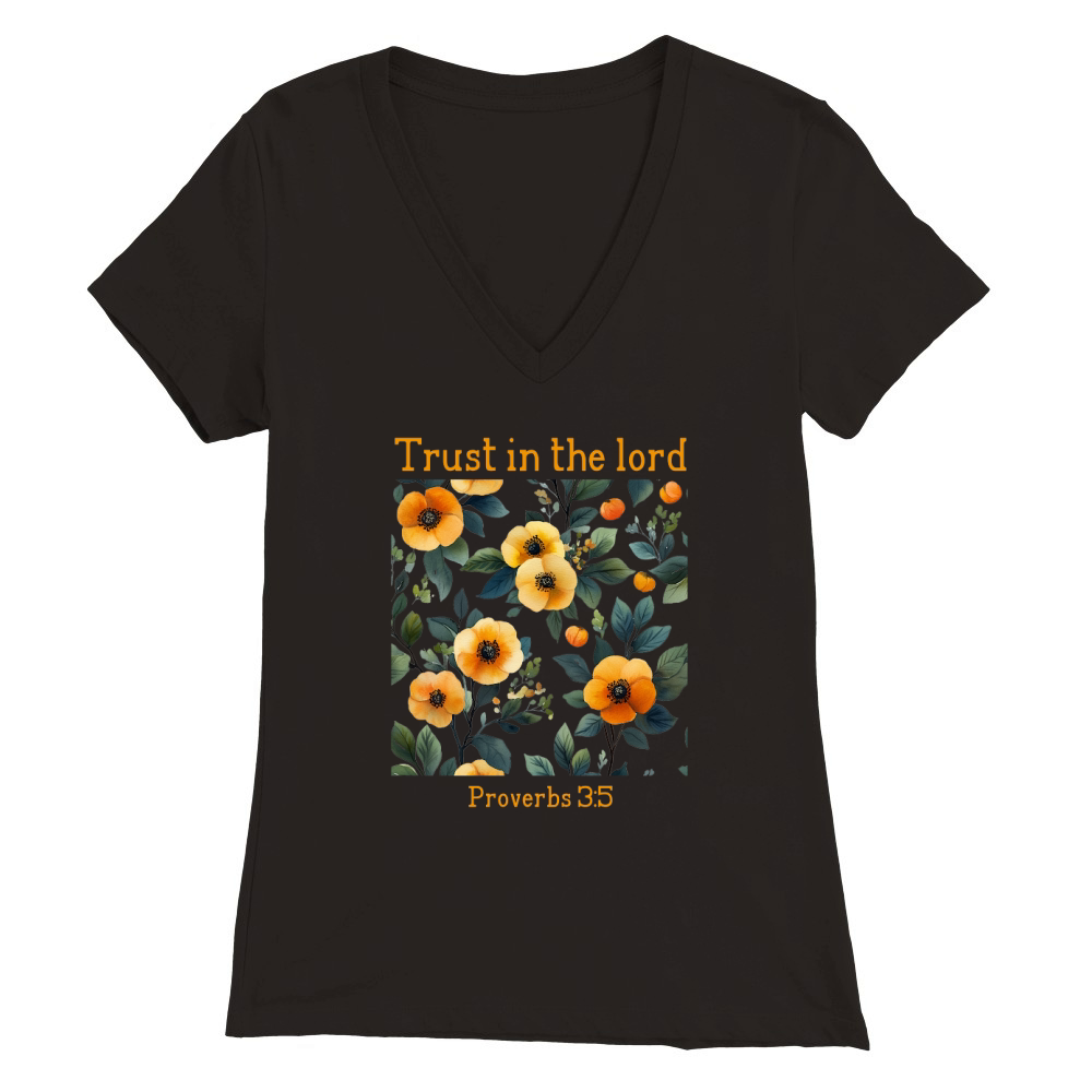 Trust in the lord Premium Womens V-Neck T-shirt