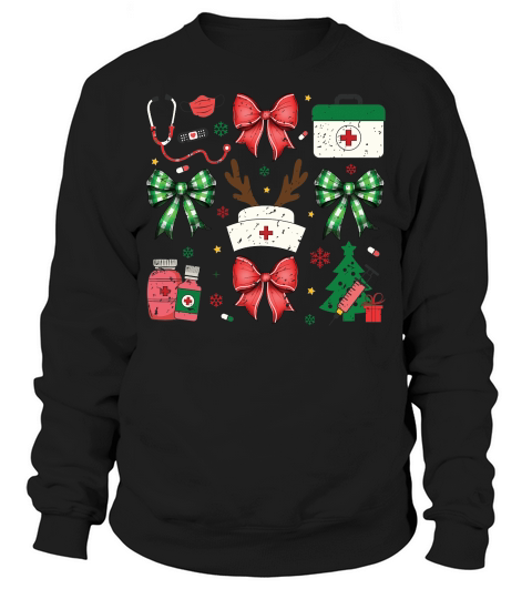 CoquetteNurseChristmas Retro Sweatshirt Unisex