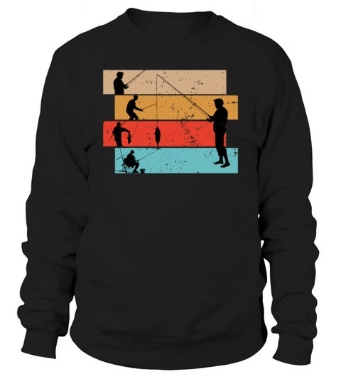 Fishing silhouette vintage Sweatshirt Unisex