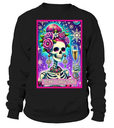 Merry Christmas Skeleton Taro Card 02 Sweatshirt Unisex