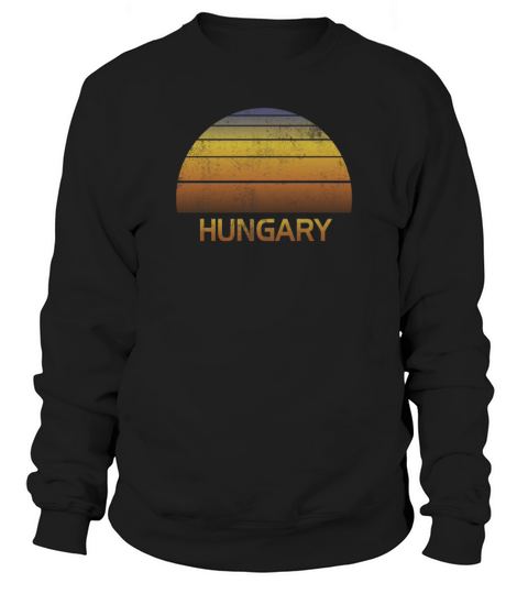 Vintage Sunset Hungary Family Vacation Souvenir Sweatshirt Unisex