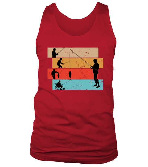 Fishing silhouette vintage Tank Top Unisex