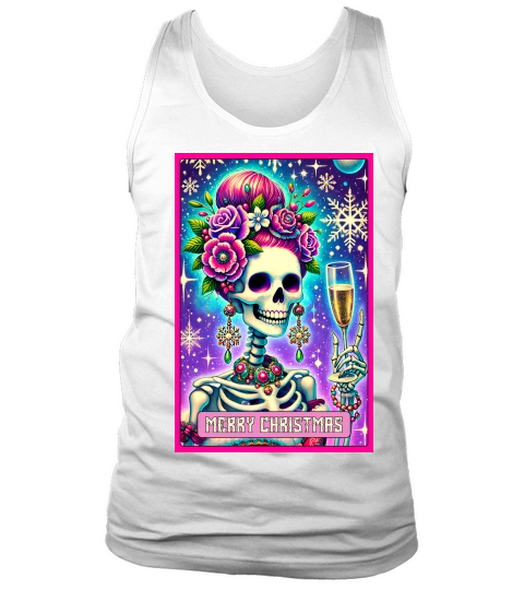 Merry Christmas Skeleton Taro Card 02 Tank Top Unisex