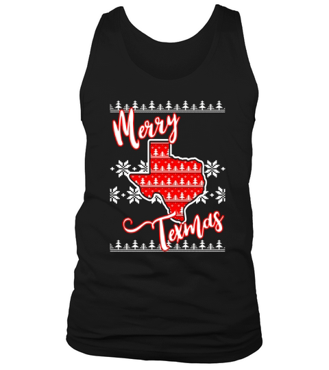 Merry Texmas Texas Ugly Christmas Tank Top Unisex