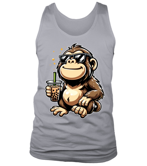 Monkey BOBA TEA 7 Tank Top Unisex