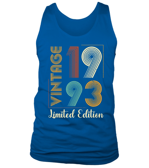 Vintage 1993 Limited Edition Birthday T Shirt Design (1) Tank Top Unisex