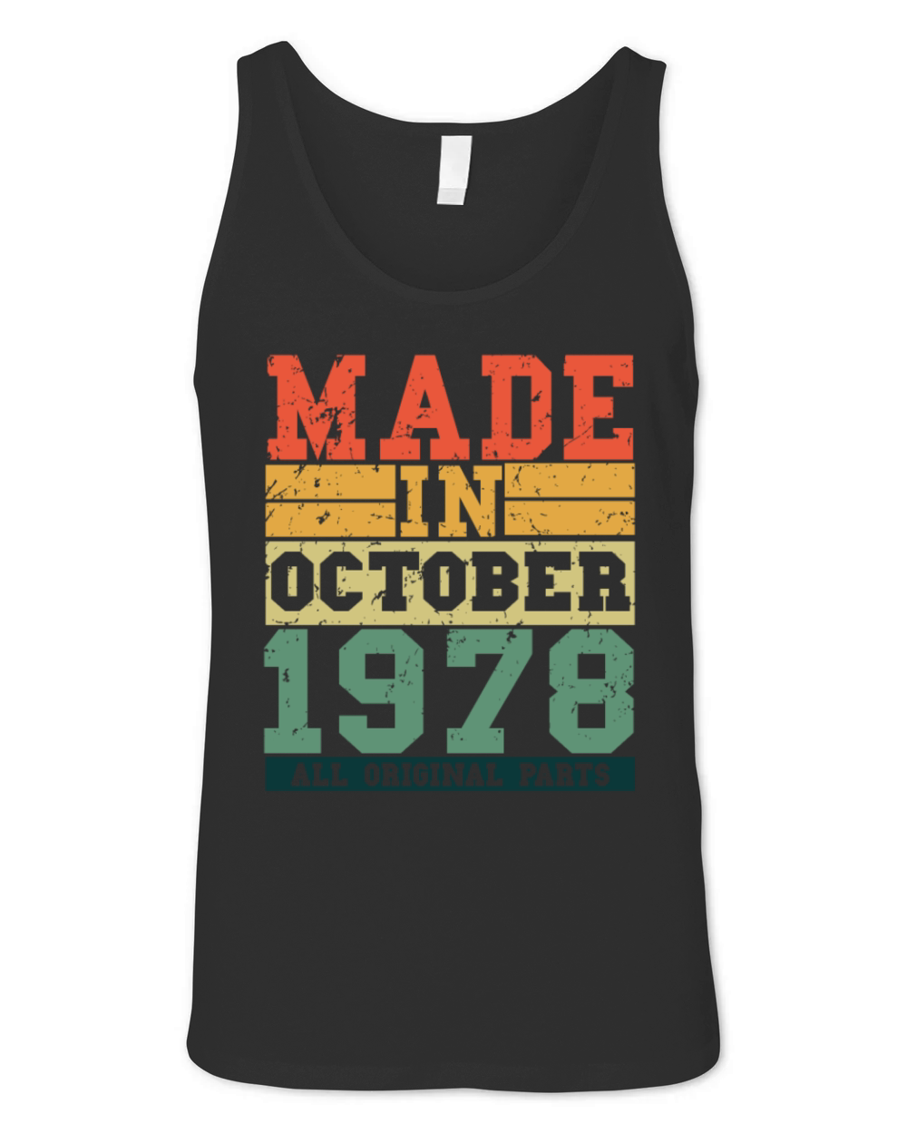 1978 Birthday october Vintage Saying Unisex Jersey Tank
