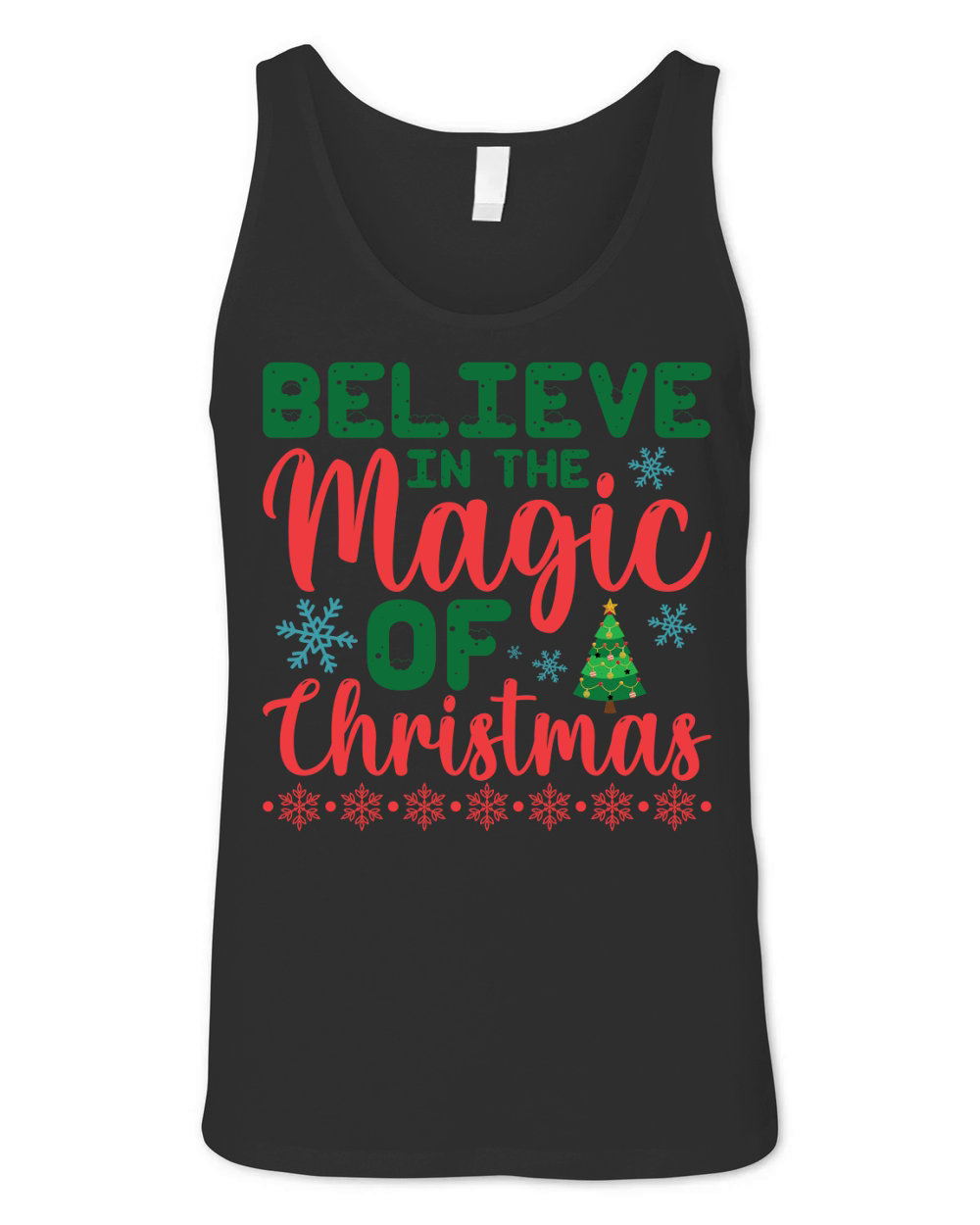 believe in the magic of christmas Unisex Jersey Tank
