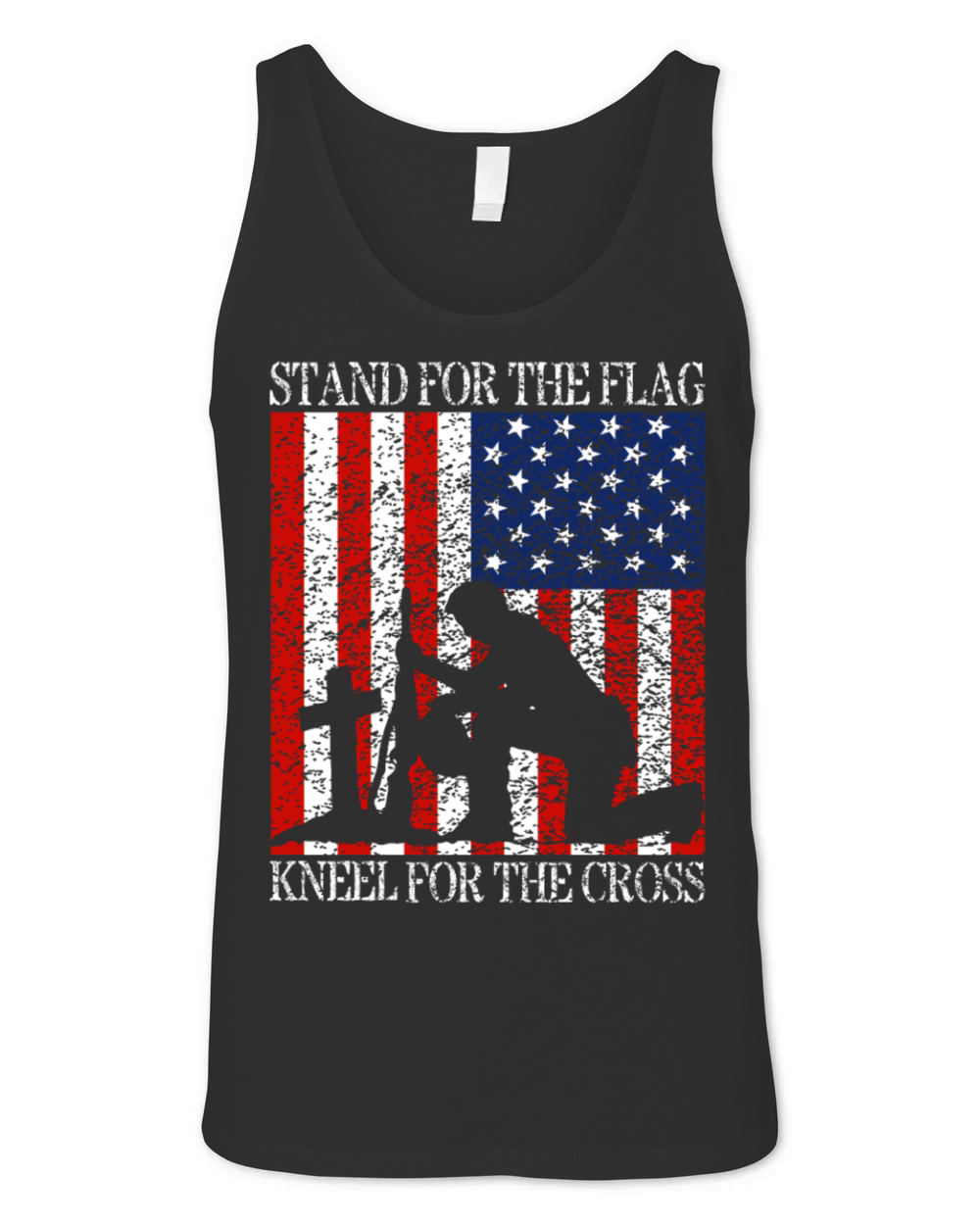 I Stand For The Flag And Kneel For The Cross Tee Unisex Jersey Tank