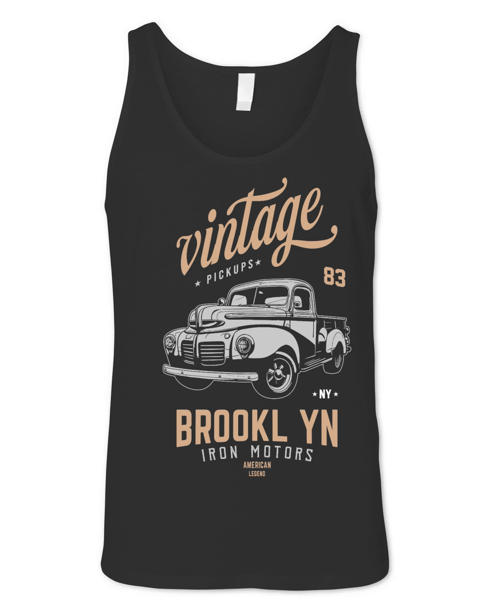 Vintage Classic Hotrods Vector Unisex Jersey Tank