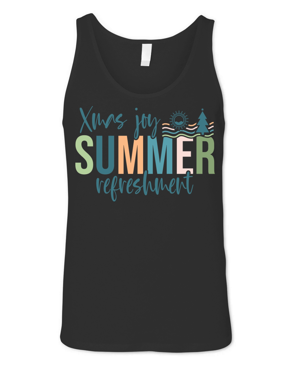 Xmas joy summer refreshment Unisex Jersey Tank
