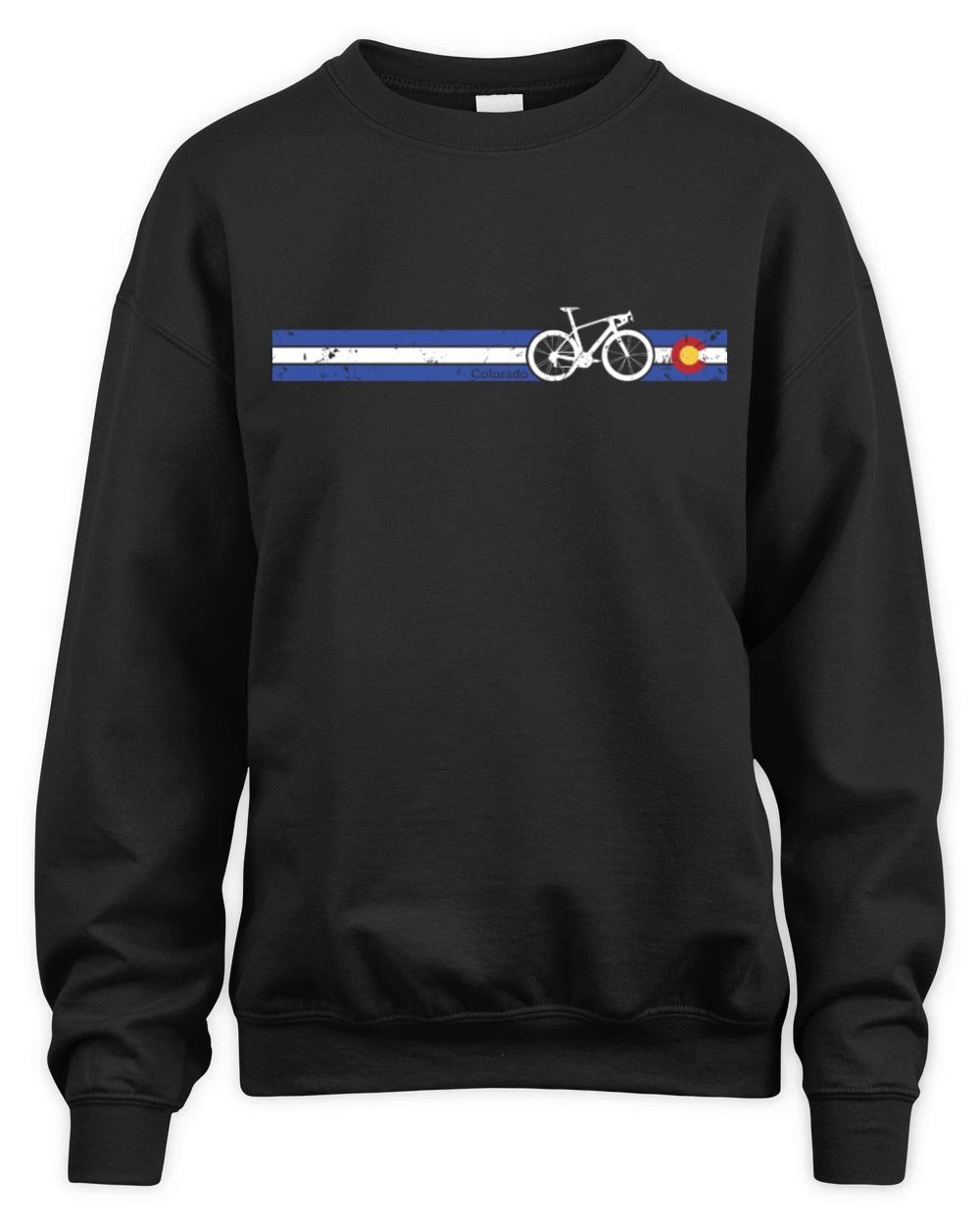 Colorado State Flag Cycling Bike Racing CO Road Unisex Premium Crewneck Sweatshirt