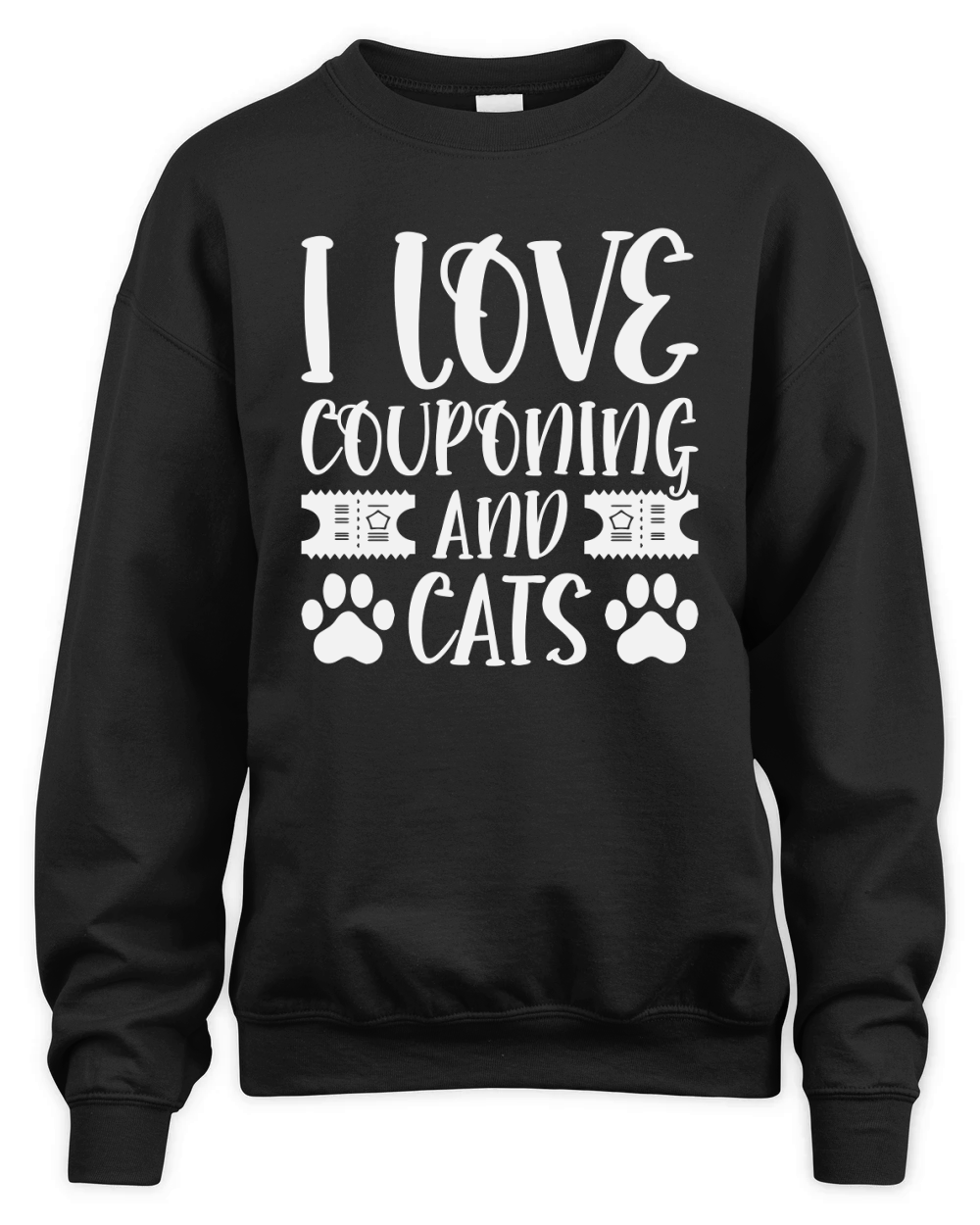 I Love Couponing And Cats Unisex Premium Crewneck Sweatshirt
