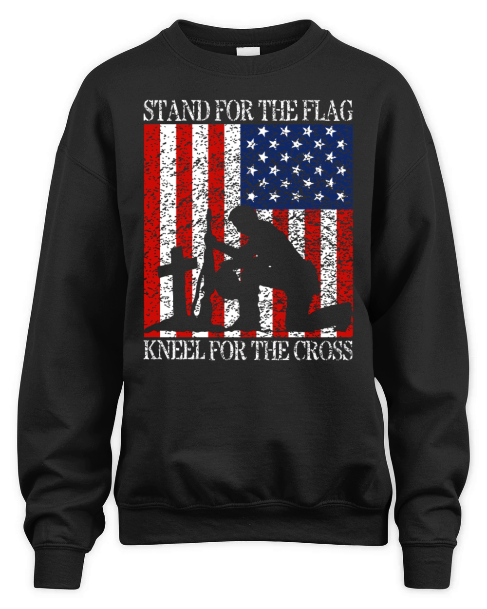 I Stand For The Flag And Kneel For The Cross Tee Unisex Premium Crewneck Sweatshirt