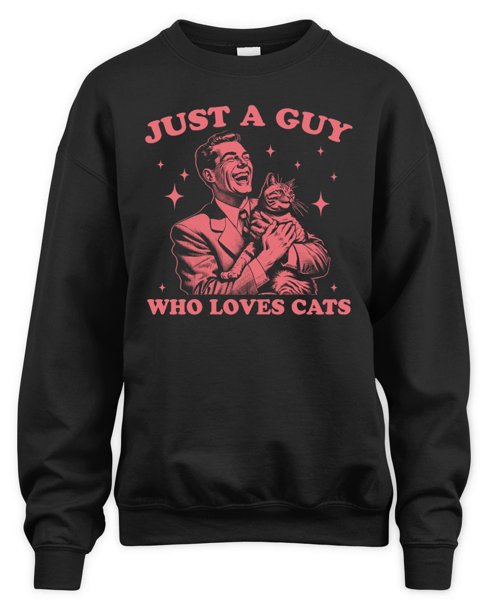 Just A Guy Who Loves Cats D Red Unisex Premium Crewneck Sweatshirt