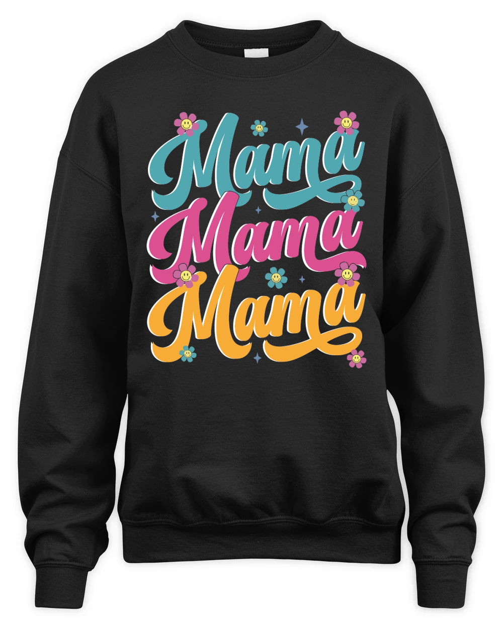 Mothers Day Mama Flowers Unisex Premium Crewneck Sweatshirt
