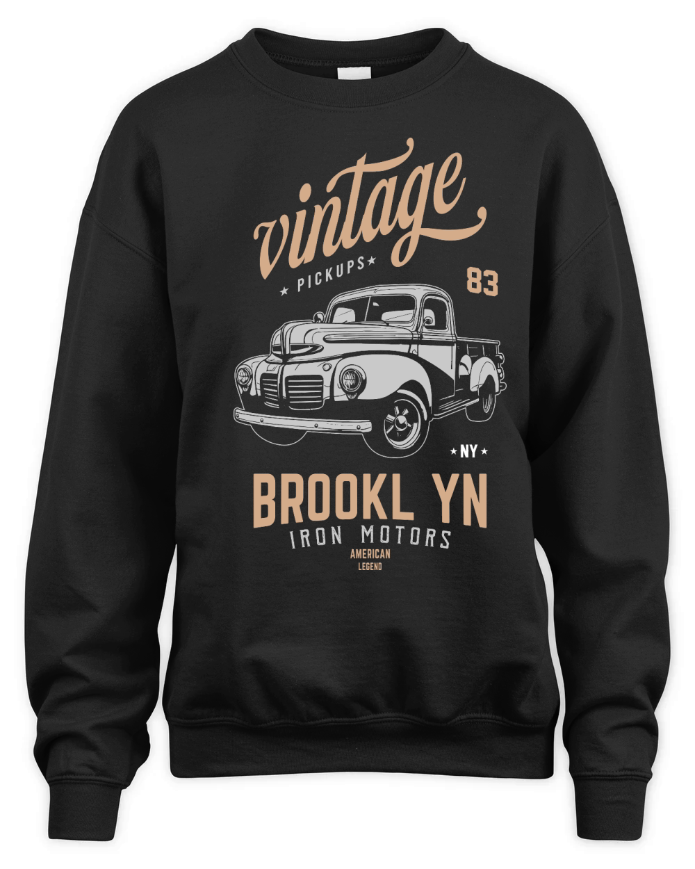 Vintage Classic Hotrods Vector Unisex Premium Crewneck Sweatshirt