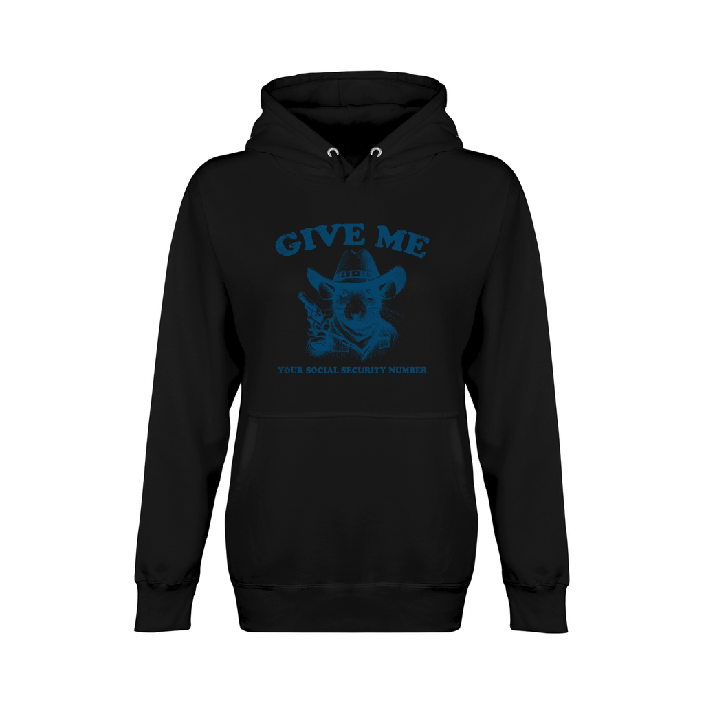 Rat Cowboy L Blue GR Unisex Premium Pullover Hoodie