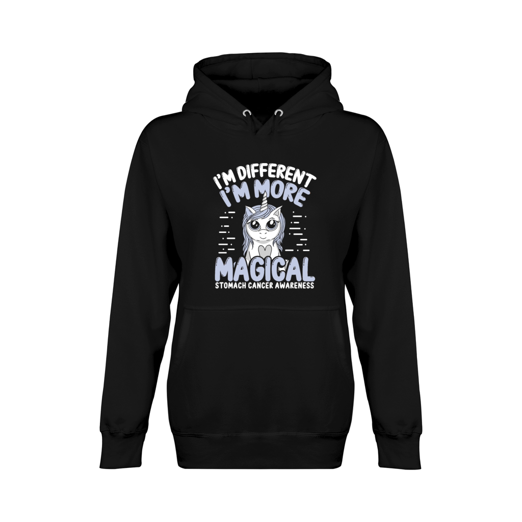 Stomach Cancer Awareness Unicorn Periwinkle Ribbon Unisex Premium Pullover Hoodie