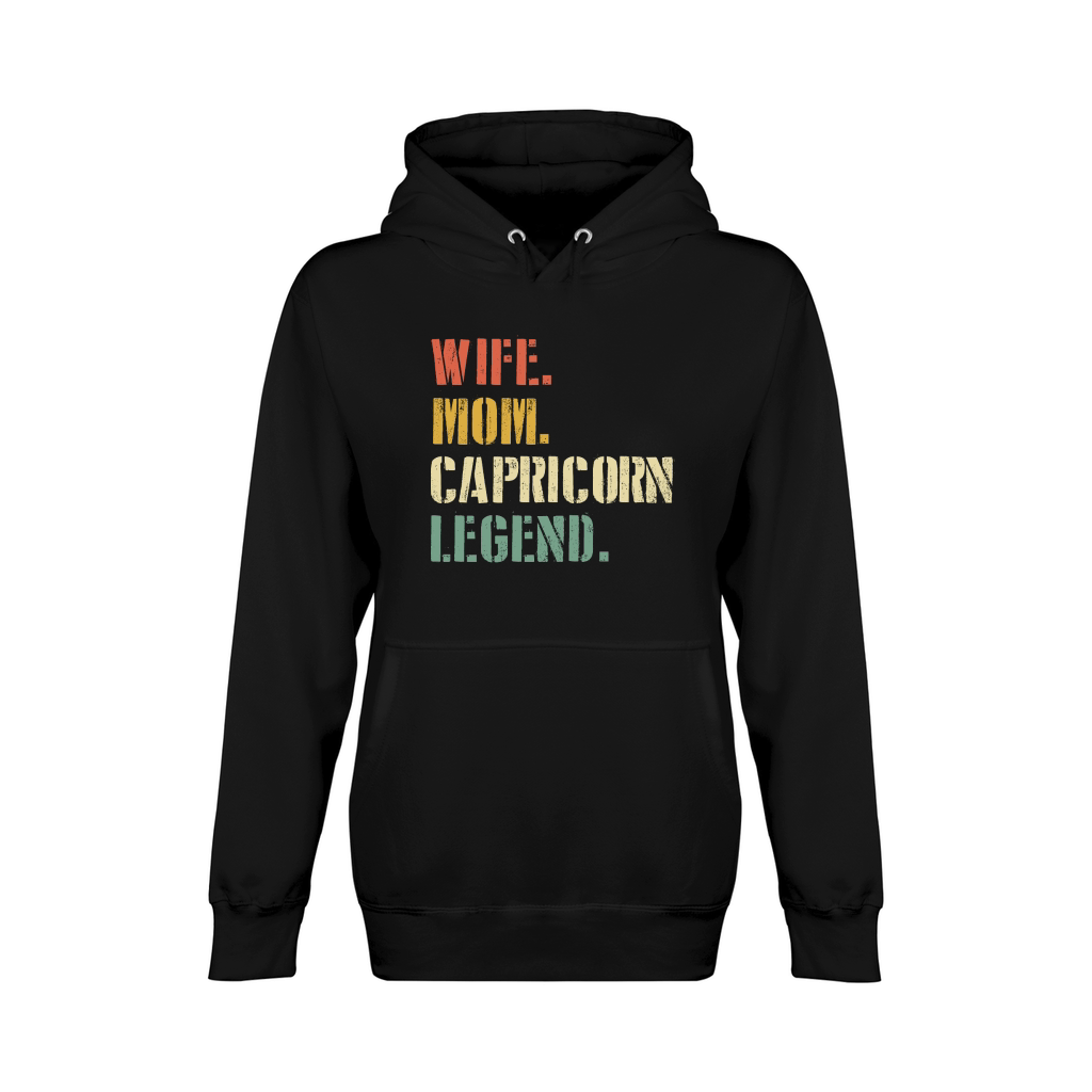 Wife Mom Capricorn Legend Zodiac Unisex Premium Pullover Hoodie