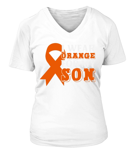 I Wear Orange for my Son V-neck T-Shirt Woman