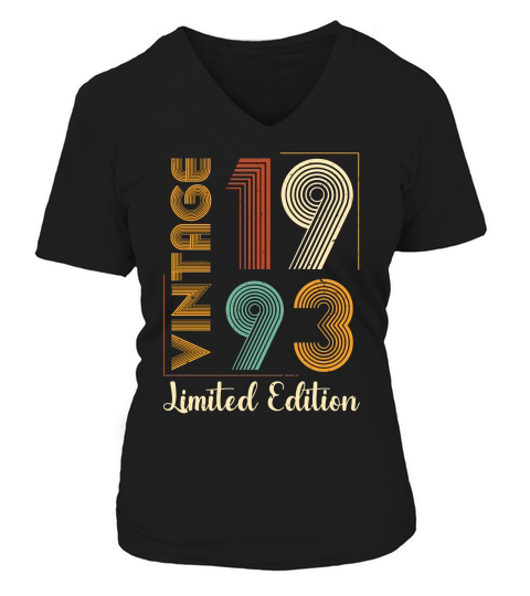 Vintage 1993 Limited Edition Birthday T Shirt Design (1) V-neck T-Shirt Woman