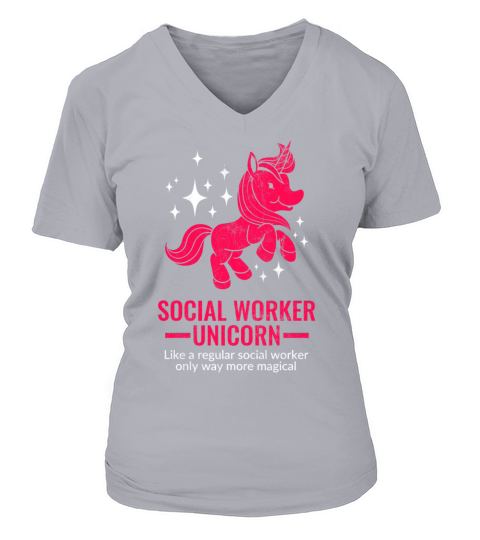 Worker Social Social Worker V-neck T-Shirt Woman