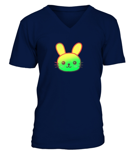 Colorful bunny Easter Bunny for easter bunny V-Neck T-shirt