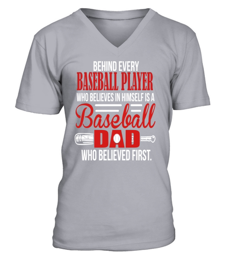 Dads Day Baseball Dad V-Neck T-shirt