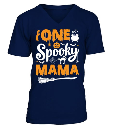 One Spooky Mama V-Neck T-shirt