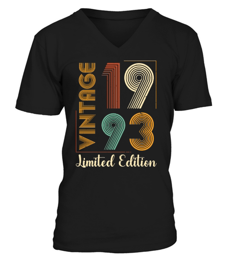 Vintage 1993 Limited Edition Birthday T Shirt Design (1) V-Neck T-shirt