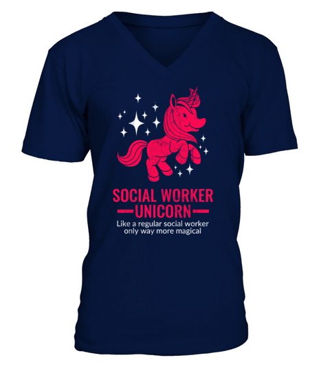 Worker Social Social Worker V-Neck T-shirt