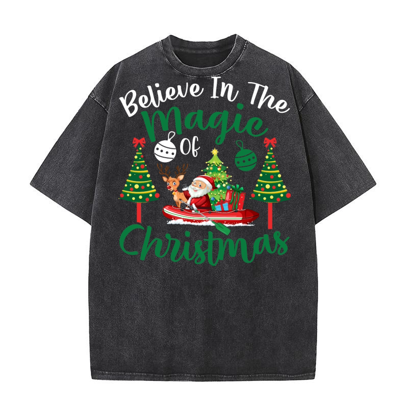 Believe in the magic christmas 2 Washed T-Shirt