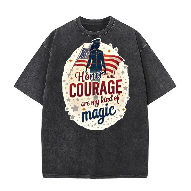 Honor and courage are my kind of magic 07 Washed T-Shirt
