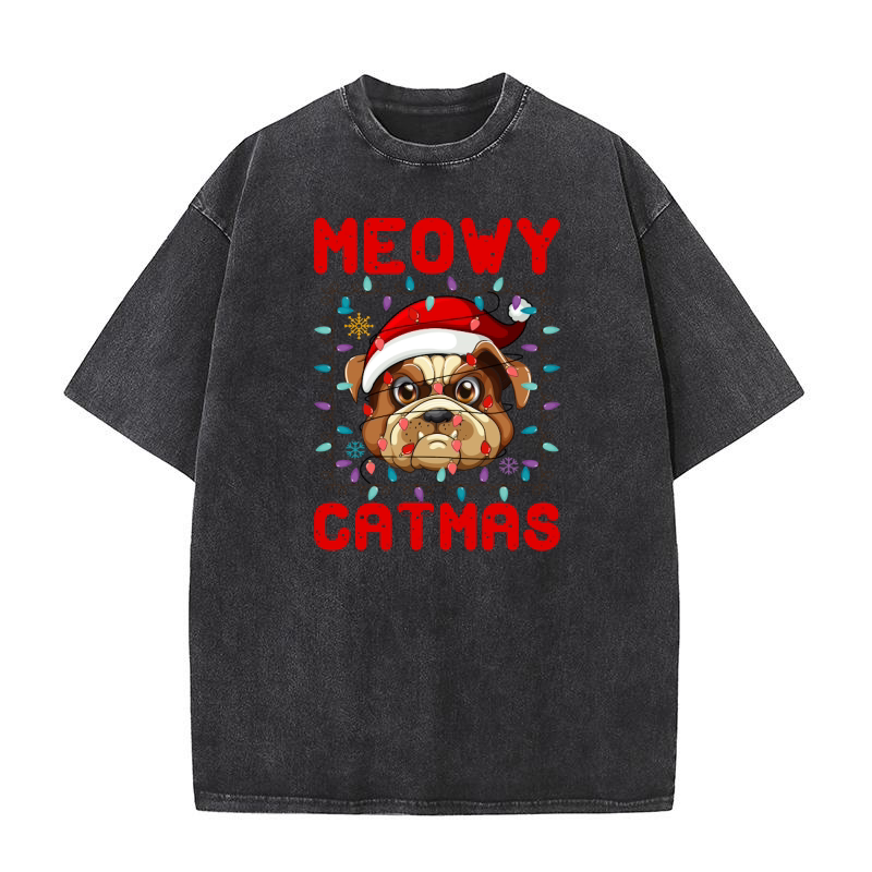 Meowy catmas 1 Washed T-Shirt