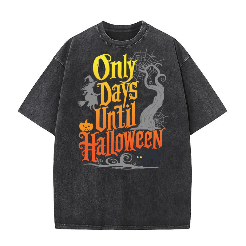 only days until halloween Washed T-Shirt
