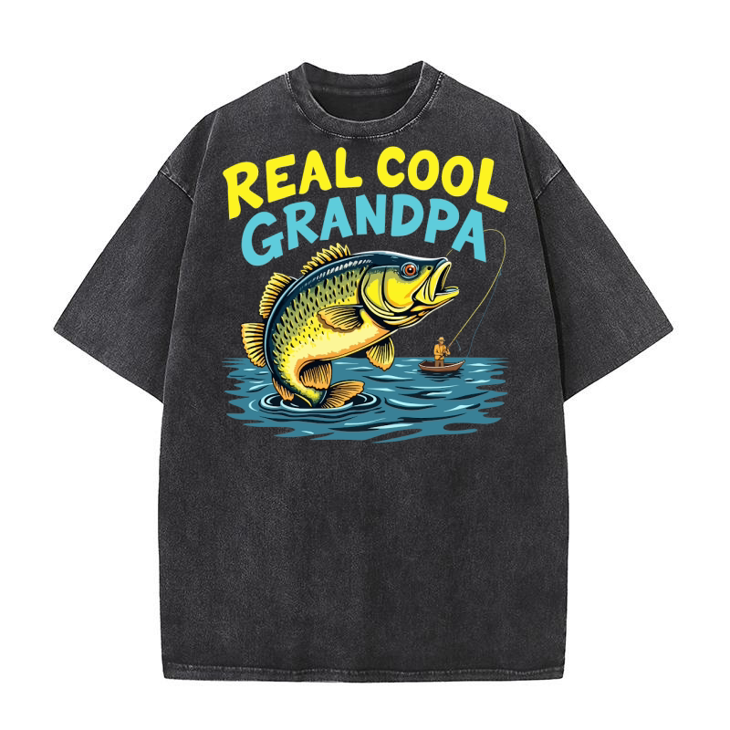 Real cool grandpa Washed T-Shirt